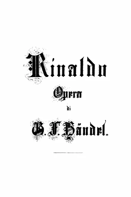 First page of Rinaldo