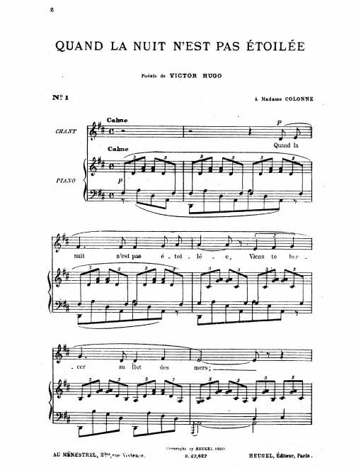First page of Quand la nuit n'est pas étoilée