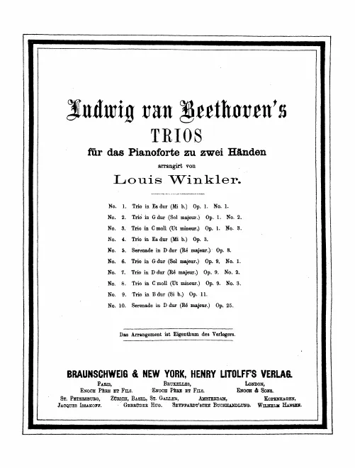 First page of Serenade