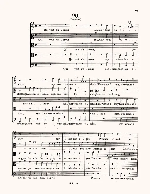 First page of Qui veult d'amour