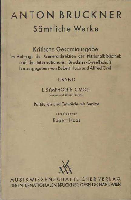 First page of Alte Gesamtausgabe