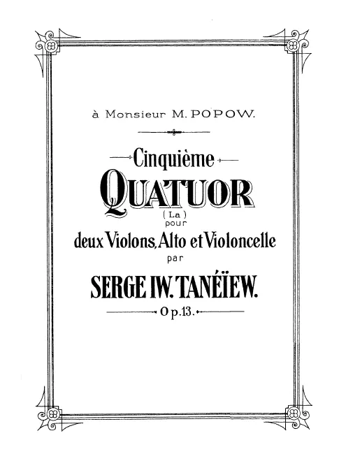 First page of String Quartet No.5