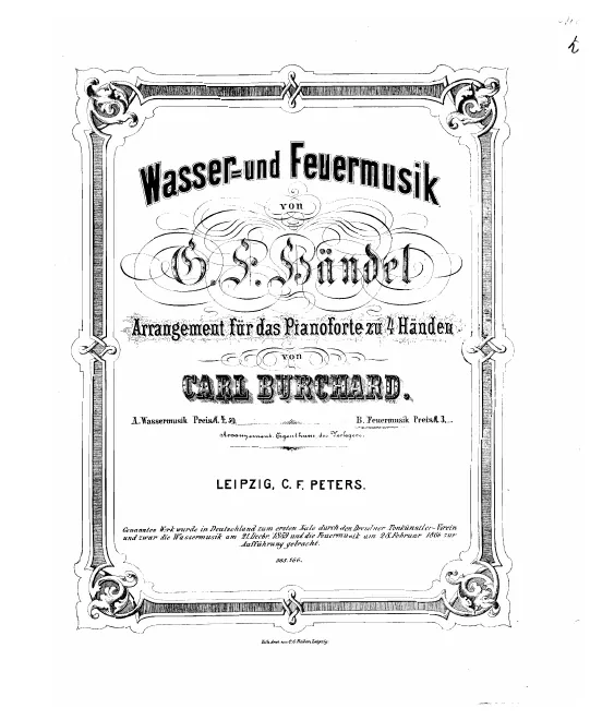 First page of Water Music Suite No.2