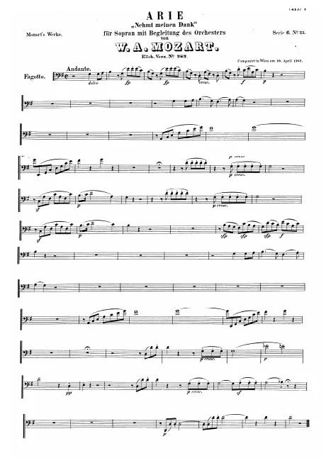 First page of Nehmt meinen Dank