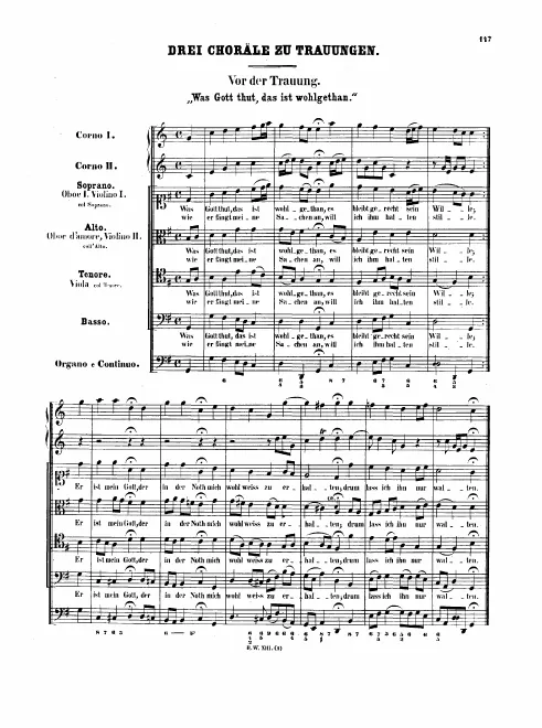 First page of Was Gott tut, das ist wohlgetan