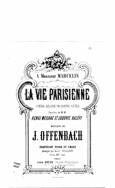 First page of La vie parisienne