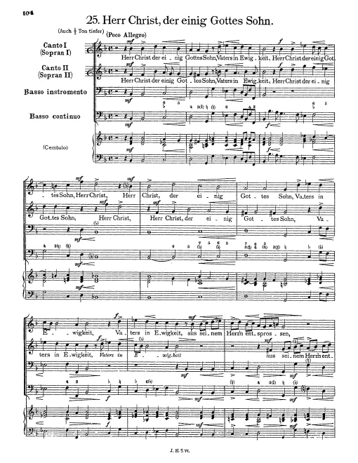 First page of Herr Christ, der einig Gottes Sohn