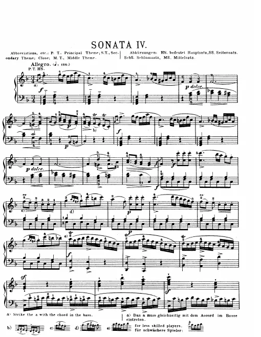 First page of Piano Sonata