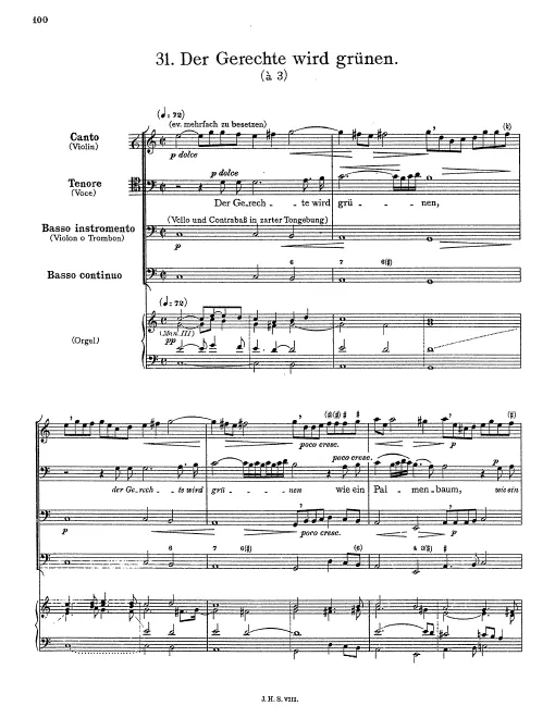 First page of Der Gerechte wird grünen