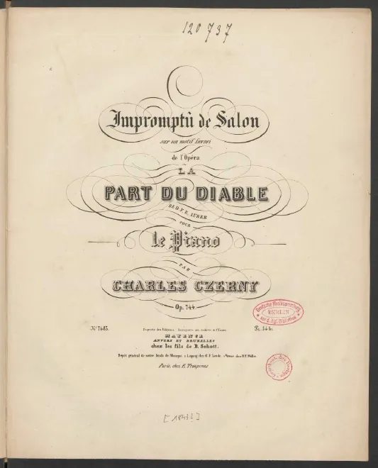 First page of Impromptû de Salon sur un motif favori de l'Opéra La Part Du Diable