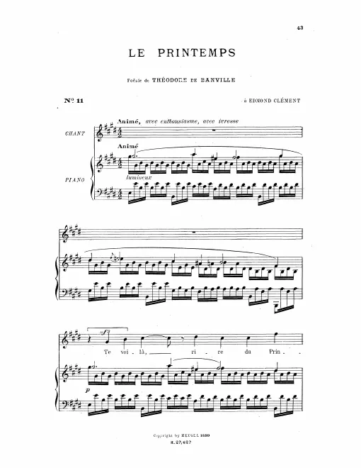 First page of Le printemps