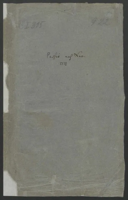 First page of Lukas-Passion