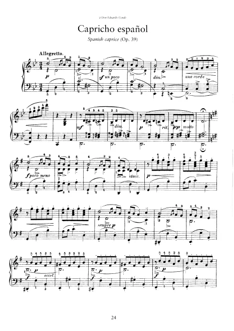 First page of Capricho español