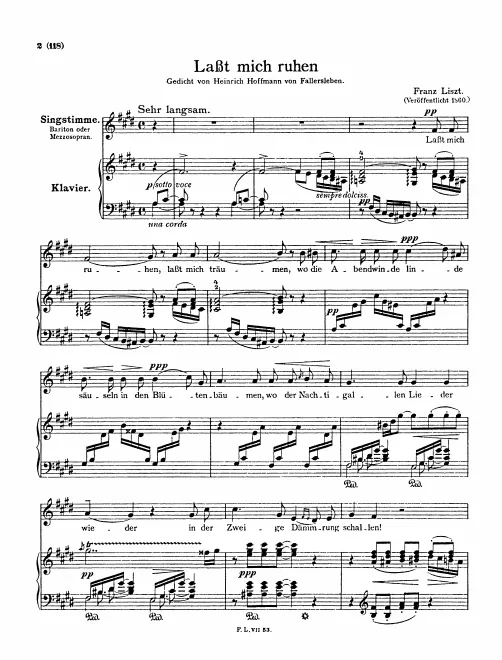First page of Lasst mich ruhen