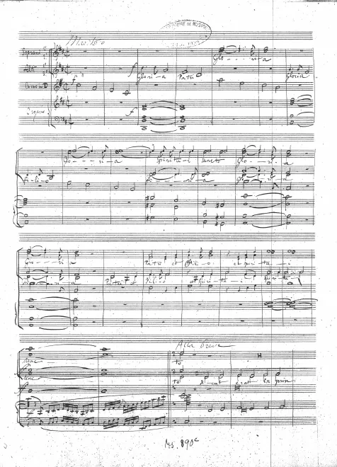 First page of Gloria Patri pour 2 sopranos et 2 contraltos, orgue avec cor obligé