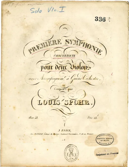 First page of Symphonie Concertante No.1
