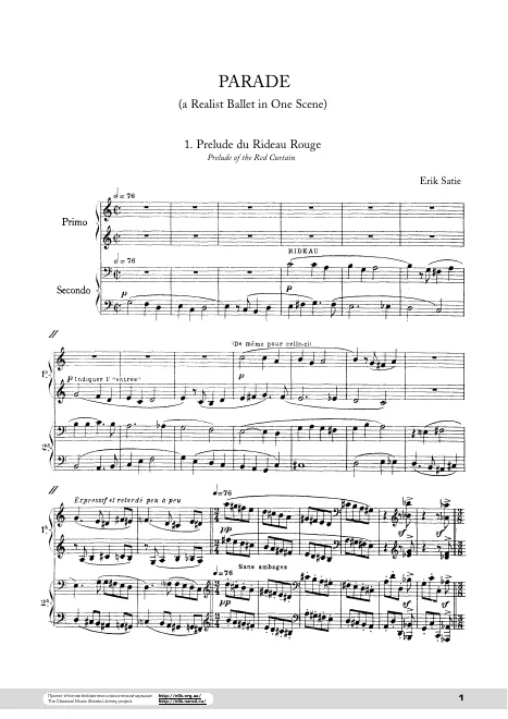 First page of Parade