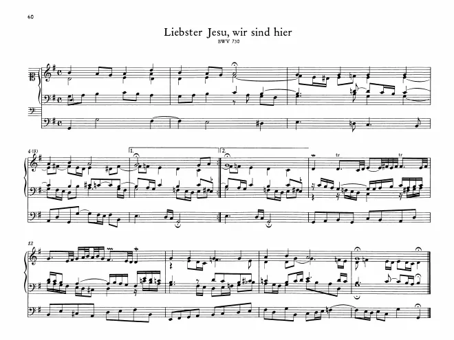 Liebster Jesu, wir sind hier, BWV 730