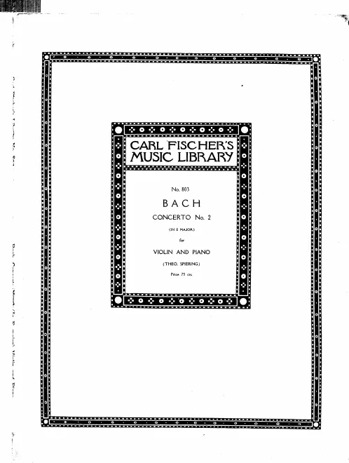 First page of Violin Concerto