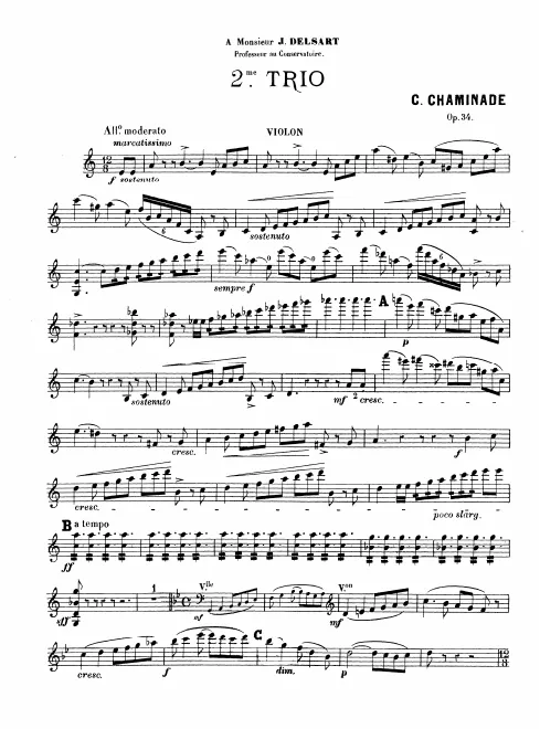 First page of Piano Trio, No.2