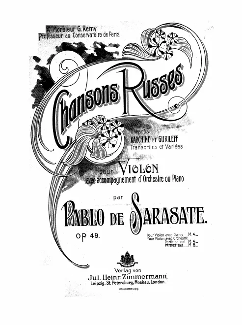 First page of Chansons Russes