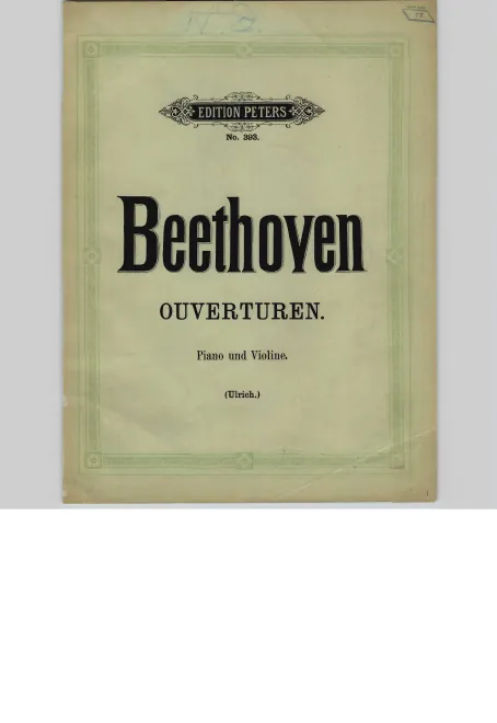 First page of Ouverturen für Piano und Violine