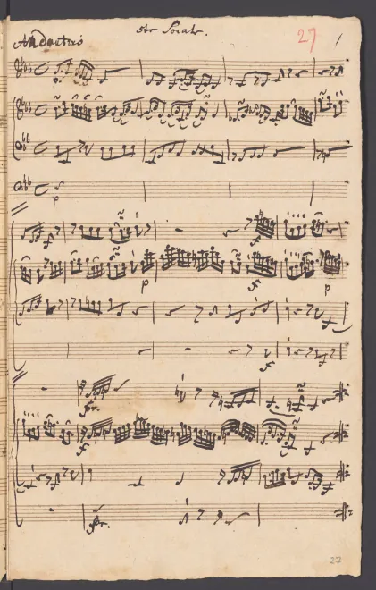 First page of Keyboard Trio in E-flat major