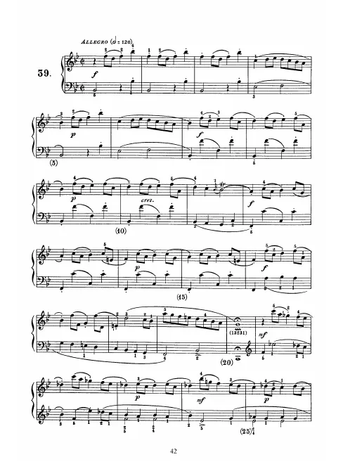 First page of Keyboard Sonata in B-flat major