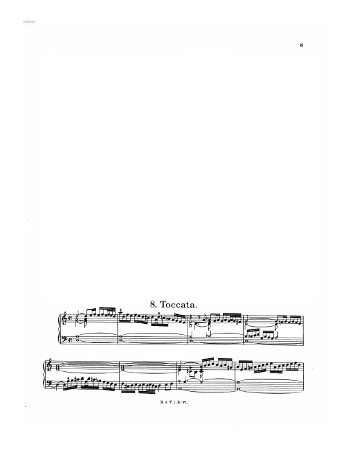 First page of Toccata in D minor