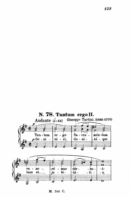 First page of Tantum ergo