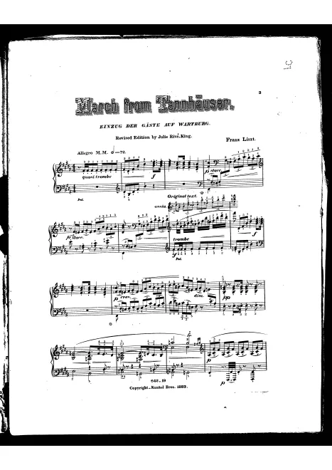 First page of Zwei Stücke aus Tannhäuser und Lohengrin