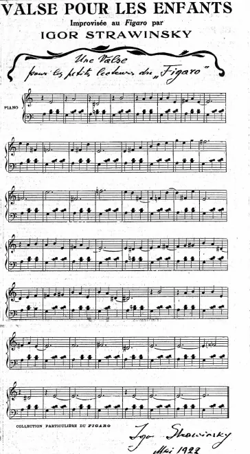 First page of Valse pour les enfants