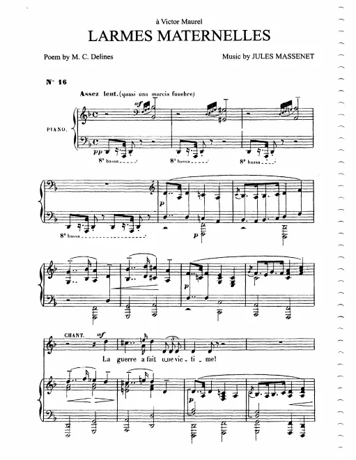 First page of Larmes maternelles