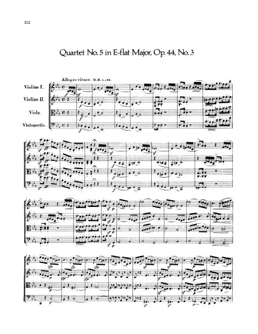 First page of String Quartet No.5
