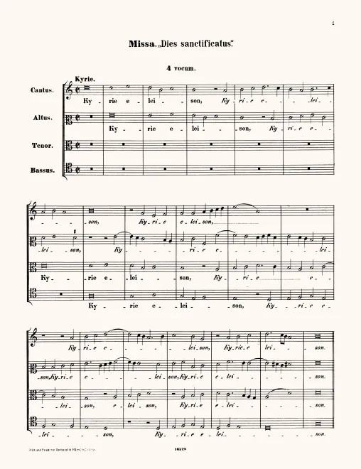 First page of Missa Dies sanctificatus