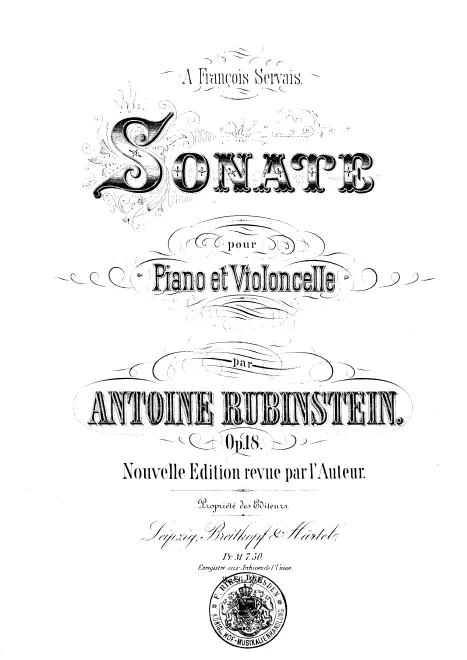 First page of Cello Sonata No.1 in D major