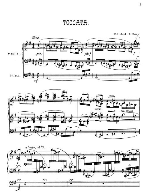 First page of Toccata and Fugue 'The Wanderer'