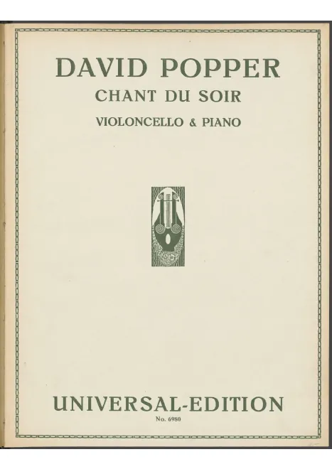 First page of Chant du soir