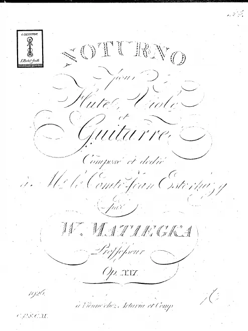 First page of Quartet for Flute, Guitar, Viola and Cello
