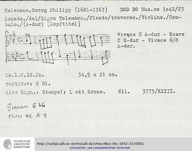 First page of Trio Sonata