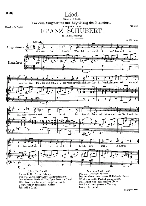 First page of Ins stille Land
