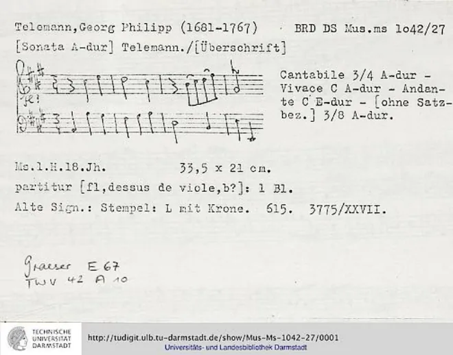 First page of Trio Sonata