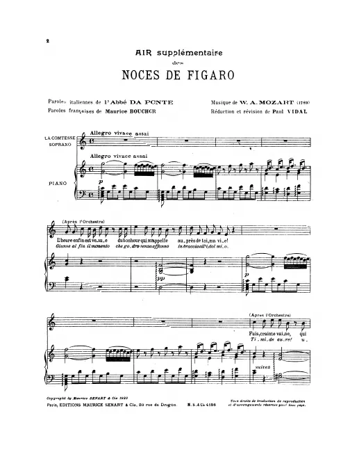 First page of Al desio, di chi t'adora