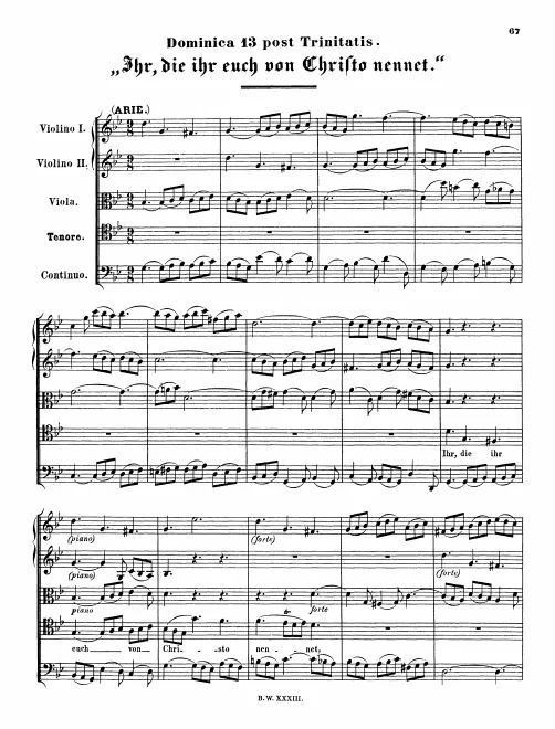 First page of Ihr, die ihr euch von Christo nennet