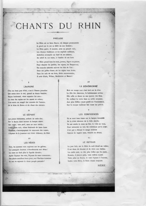 First page of Chants du Rhin