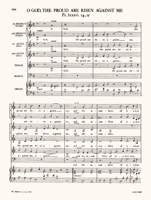 First page of O God, the Proud Are Risen Against Me