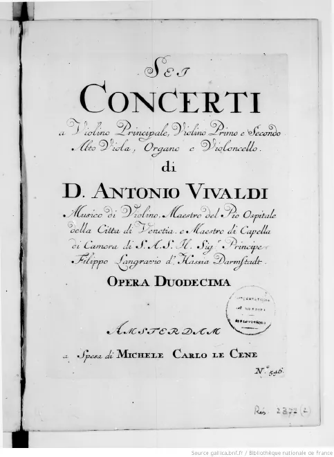 First page of 6 Concerti
