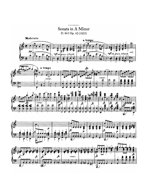 First page of Piano Sonata in A minor