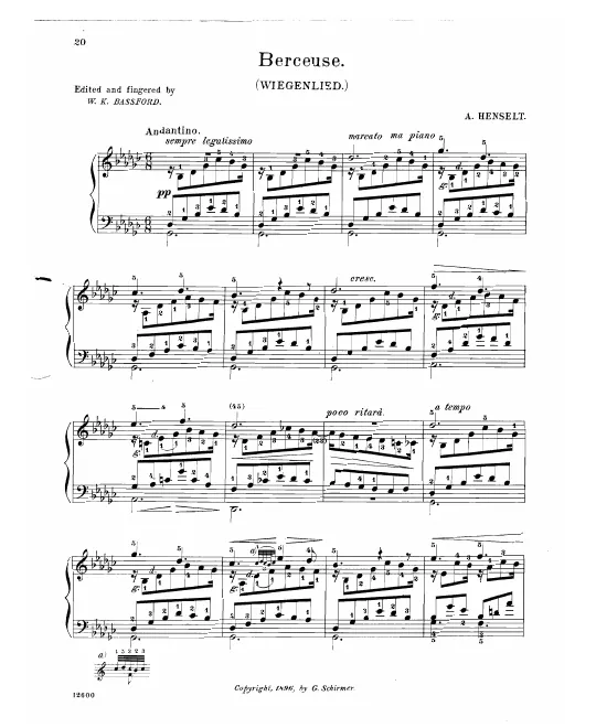 First page of Wiegenlied
