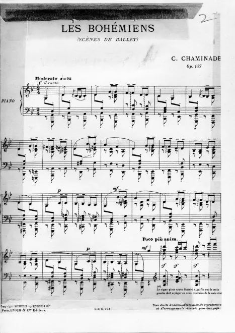 First page of Les Bohémiens
